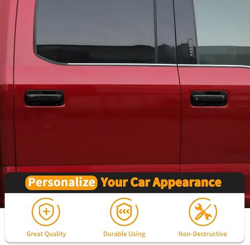 غطاء مقبض الباب الخارجي وزخارف وعاء مقبض الباب لسيارة Ford F150 2015-2020، أسود in Kuwait