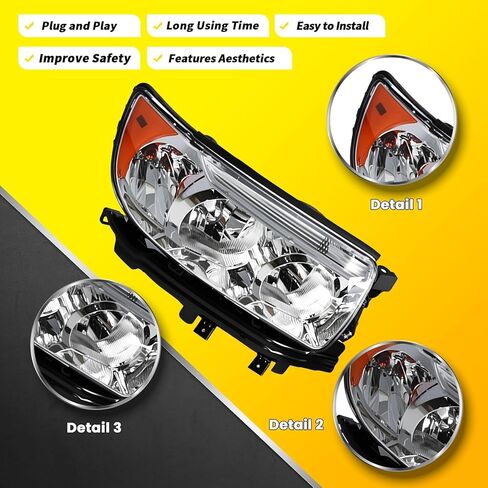 Pair Headlight Assembly Compatible with Forester 2006 2007 2008 Halogen Headlamp 84001SA471 84001SA461 Driver and Passenger Side in Kuwait