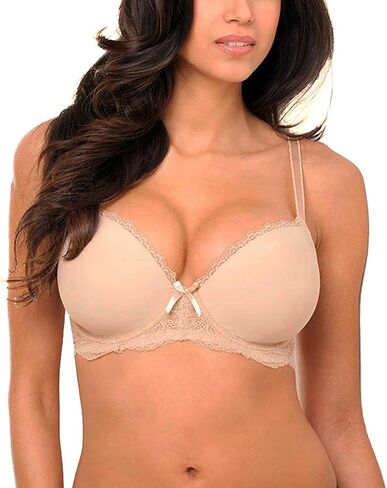 MIERSIDE Women's Plus Size Sexy Black/Beige Bra with Lace in Saudi Arabia