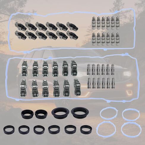 3.6L Intake & Exhaust Camshaft Kit with Rocker Arms Lifters and Valve Cover Gaskets Compatible with 2016-2024 Dodge Chrysler Jeep Ram 3.6L Pentastar V6 Engine Replace 5047912AC 5047913AC in Saudi Arabia