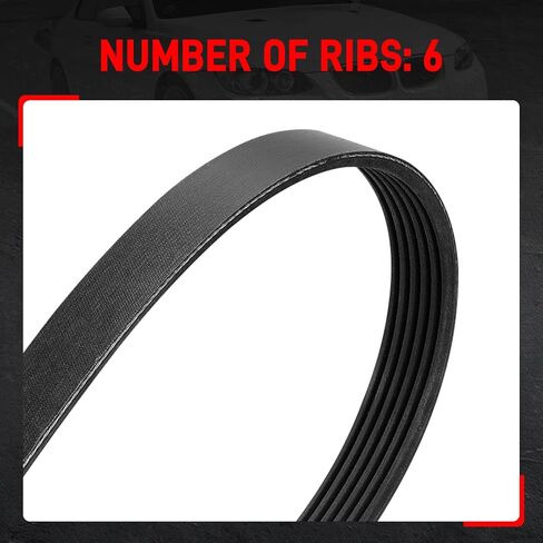 Bevinsee Serpentine Belt Replacement for 6PK1990 11287628650 Compatible with N52 Engine E90 E92 325i 328i 330i 128i 328i xDrive 323i 528i X3 X5 328xi 528xi 525i 525xi 530i 530xi 330xi 1990mm Black in Kuwait