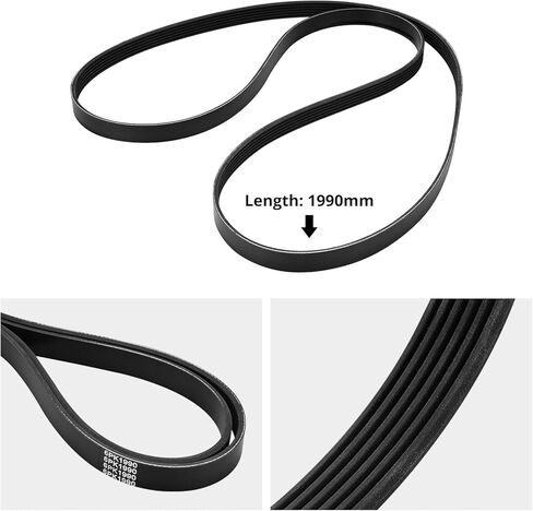 Bevinsee Serpentine Belt Replacement for 6PK1990 11287628650 Compatible with N52 Engine E90 E92 325i 328i 330i 128i 328i xDrive 323i 528i X3 X5 328xi 528xi 525i 525xi 530i 530xi 330xi 1990mm Black in Kuwait