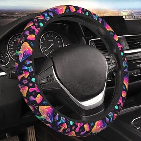 Steering Wheel Cover for Women Men, Leopard Pattern Anti-Slip High Elastic Breathable Universal 15inch Steering Wheel Protector for Car Auto Truck SUV in Kuwait