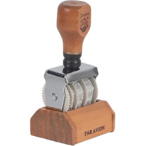 Roller Date Stamp, Wooden Date Stamper Retro Roller Number Stamp Vintage Stamper for DIY Craft Card Making Planner Scrapbooking in Saudi Arabia