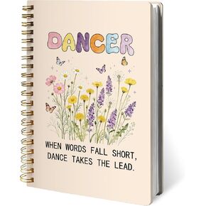 XYMBF Inspirational Dance Notebook Journal, Dance Teacher Appreciation Gifts Notebooks for Work, Dancing Gifts Journal for Teacher Coach, Hardcover Spiral Notebook 5.5x8.3 Inch in Saudi Arabia