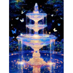 PRISMEELOOCY 5D Diamond Painting Kits for Adults, Neon Rose Butterfly Diamond Art Kits, Full Drill Round Rhinestone Dot Gem Art Crafts, DIY Paint by Diamonds for Beginners, Home Wall Decor 12x16 Inch in Kuwait