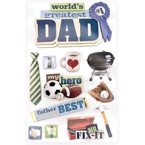 Paper House Productions STDM-0193E 3D Cardstock Stickers, Dad in Kuwait
