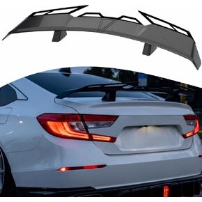 Carbon Fiber Look Spoiler Compatible with Honda Accord Sedan Saloon Exterior Accessories GT Duckbill Aleron Spoiler Trunk Mounted for Honda Accord All Years All Models Wing Easy Installation in Saudi Arabia