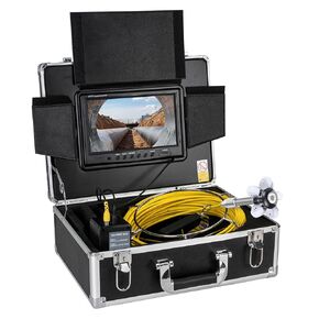Sewer Camera with Locator Self Leveling 100FT,JQKJCAM 12 LED 16GB Video Drain Camera,Portable Sewer Pipe Inspection Snake Camera with Light 9''HD Monitor Distance Counter (30M) in Saudi Arabia