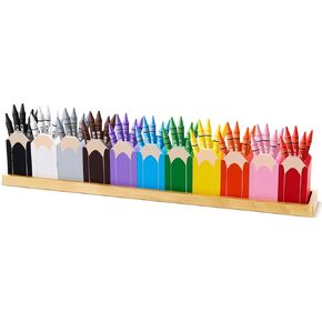 11 Pcs Pencil Shaped Crayon Holder with Stand Wooden Crayon Organizer for Classroom Colored Pencil Holder for Classroom Office Back to School Supplies (Pencils Not Included) in Saudi Arabia