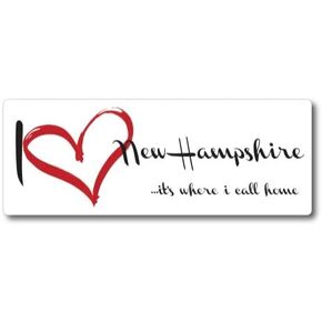 Magnet Me Up I Love New Hampshire, It's Where I Call Home US State Magnet Decal, 3x8 Inches Heavy Duty Automotive Magnet for Car Truck SUV in Kuwait