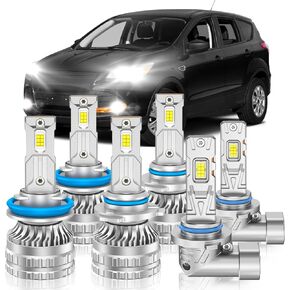 Compatible With 2011-2020 Honda Odyssey Fog Bulbs, High&Low Beam Fog Light Combo, Upgraded 800% Brightness, Super Bright 6000K Pure White Light, Pack of 6 in Saudi Arabia