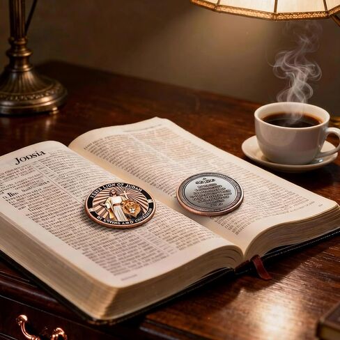 Lion of Judah Challenge Coin – Christian Pocket Token of Strength & Faith, Zinc Alloy Medallion, Spiritual Gift & Daily Reminder in Saudi Arabia