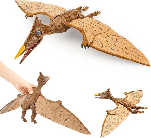 Big Dilophosaurus Dinosaur Toys - 14", Dilophosaurus Action Figure with 2 Function Buttons and Movable Joints, Realistic Dinosaurs Figures for Kids, Dilophosaurus Toy for Boys & Girls in Saudi Arabia
