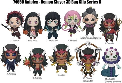 Demon Slayer Series 8 – 5" Collectible Bag Clip – Blind Bag (ONE Random Figure) – Anime Character Keychain/Backpack Accessory | Official Licensed Merchandise in Saudi Arabia