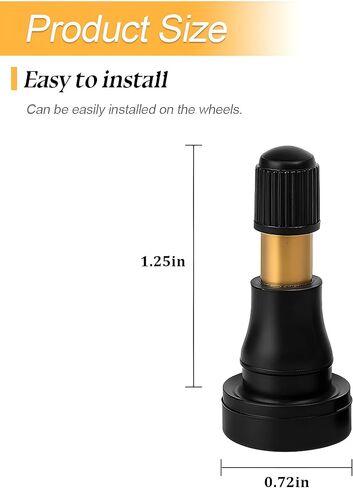 5PCS TR600HP High Pressure Car Tire Valve Stem, Snap-in Tubeless Brass Rubber Vehicle Tire Valves, Suitable for 0.453" Rim Hole and Most Larger or Heavy Duty Vehicles in Kuwait