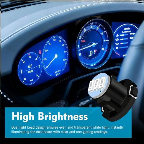 10PCS AC Climate Heater Control LED Lights, 12V 6500K 3528 3SMD Dashboard Bulbs Kit, Plug & Play T4.2 Instrument Panel Indicator Light Replacement Bulbs, for Most Cars (Blue) in Kuwait