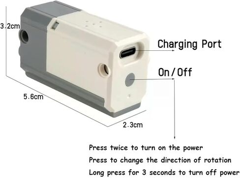 Rechargeable M Motor 8883 Power Functions with Bluetooth APP Control, Lithium Battery Motor for Block Car & Train DIY Builds and STEM Projects, 2 Pack in Kuwait