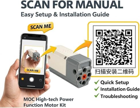 Rechargeable M Motor 8883 Power Functions with Bluetooth APP Control, Lithium Battery Motor for Block Car & Train DIY Builds and STEM Projects, 2 Pack in Kuwait