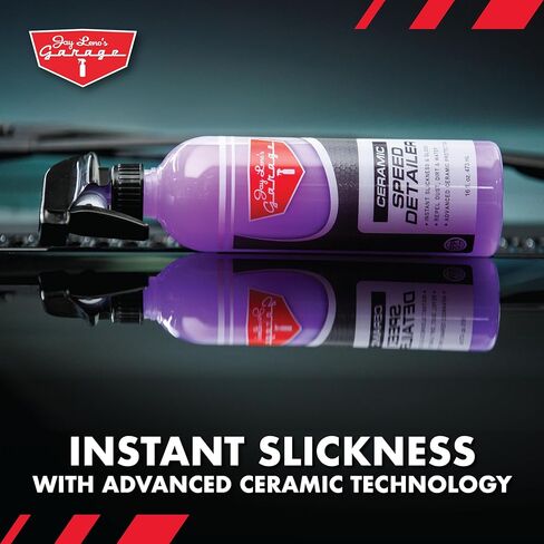 Jay Leno’s Garage Ceramic Speed Detailer Spray Quick Car Detailer for Cars Trucks Motorcycles and Watercraft Enhances Gloss Slickness Hydrophobic Protection Boosts Ceramic Coatings (16 OZ (Pack of 2)) in Saudi Arabia