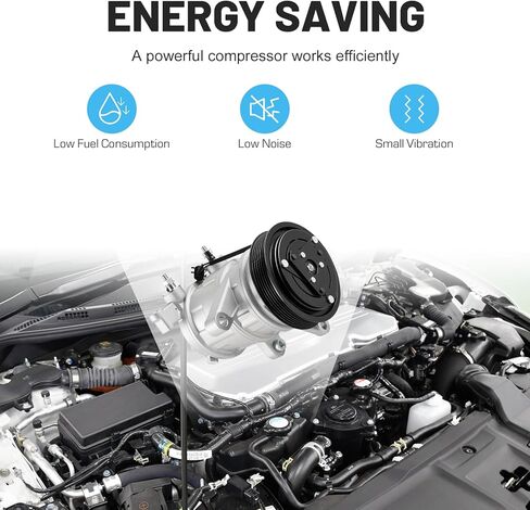 ضاغط تكييف الهواء الجديد من إيلونبا مع قابض لسيارة دودج نيترو 2007-2008 V6 3.7L، لسيارة جيب ليبرتي 2006 2007 2008 V6 3.7L 3.7، أداة رياضية، 68184 67184 in Kuwait