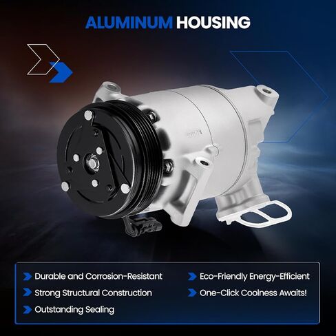 158275 Air Conditioning A/C Compressor with Clutch Compatible with Chevrolet Colorado 2017-2020, for Equinox 2018-2020, Compatible with GMC Canyon 2017-2020, for Terrain 2018-2020 in Kuwait