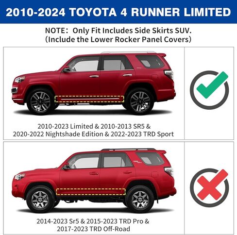5.5Inch Aluminum Side Steps Running Boards Compatible with Toyota 4Runner 2010-2024 Limited & 2010-2013 SR5 & 2020-2022 Nightshade Edition & 2022-2024 TRD Sport.(Include Side Skirts) in Saudi Arabia