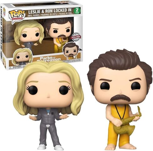 Funko POP! Parks and Recreation - 2pk Locked in Ron & Leslie Exclusive in Saudi Arabia