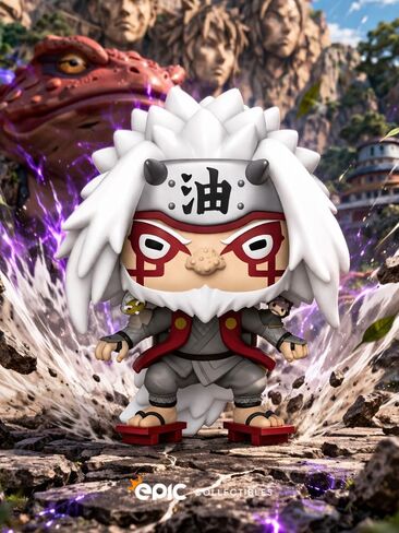 مقتنيات ملحمية Pop Anime: Naruto Shippuden - Jiraiya Sage Mode حصريًا من الفينيل معبأ مع واقي صندوق متوافق مع Funko in Kuwait