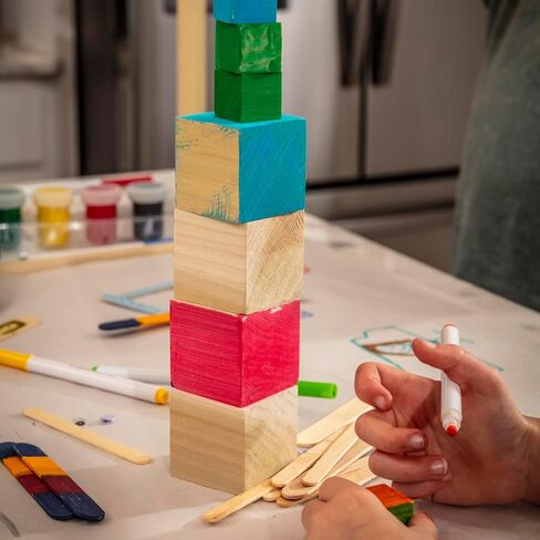 Wood Cubes 1.5 Inch – Unfinished Natural Hardwood Wooden Blocks for Woodworking, Prototyping, Shop Projects & Craft Applications (27 Pack) in Saudi Arabia