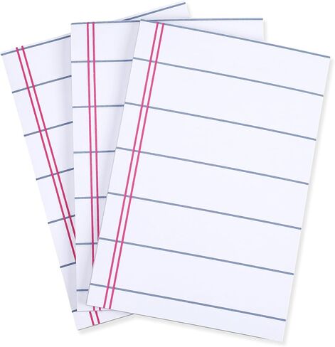 Eaasty 3 Pack Lined Note Pads 4x6 Inch, Self-Adhesive Lined Sticky Notes for Office, Study, Home Desk Organization and to-do Lists, 50 Sheets Per Pad in Kuwait