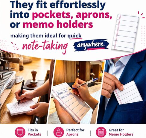 Eaasty 3 Pack Lined Note Pads 4x6 Inch, Self-Adhesive Lined Sticky Notes for Office, Study, Home Desk Organization and to-do Lists, 50 Sheets Per Pad in Kuwait