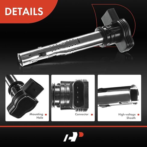 ملف إشعال ممتاز A متوافق مع سيارات Audi وVolkswagen وLamborghini - 2.0L 2.5L 4.2L - A3 2006-2013، A4 2005-2016، A5 A6 Q3 TT Quattro allroad Beetle Golf Jetta Passat Tiguan Eos Gallardo in Kuwait