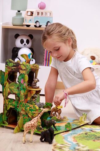 PAPO - Realistic Clouded Panther Figure - Ages 3+ - Wild Life Collection - Educational Play Wild Feline - Gift Idea Toy for Girls and Boys in Kuwait