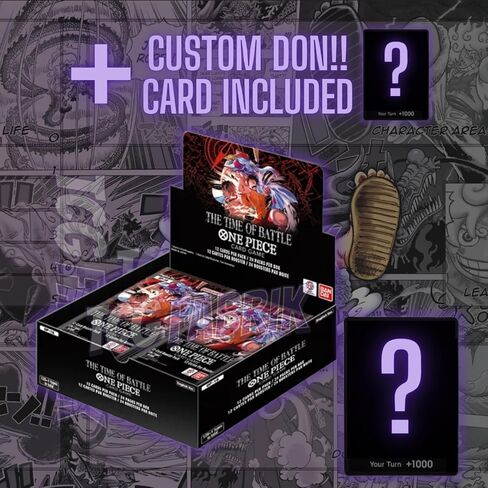 OP16 The Time of Battle Booster Box English OP-16 Booster Box Display Factory Sealed for OP16 Paramount War Theme One Piece Cards English TCG (24 Packs) + Custom TCG Fabrik Don Card in Saudi Arabia