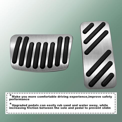 Brake Pedal Gas Accelerator Pedal Cover Compatible with Hyundai Elantra 2017-2024 Kona 2018-2024 Veloster 2019-2022 Accent 2012-2022 (Silvery) in Saudi Arabia