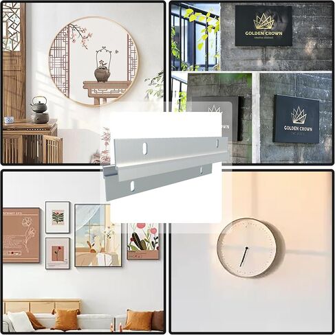 6 Pairs (12 pcs) Cleat Picture Hanger 6 inch French Cleat Hanger Heavy Duty Aluminum Z Bar Clips Wall Mount Photo, Frame, Mirror, Artwork in Saudi Arabia