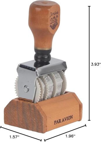Roller Date Stamp, Wooden Date Stamper Retro Roller Number Stamp Vintage Stamper for DIY Craft Card Making Planner Scrapbooking in Saudi Arabia