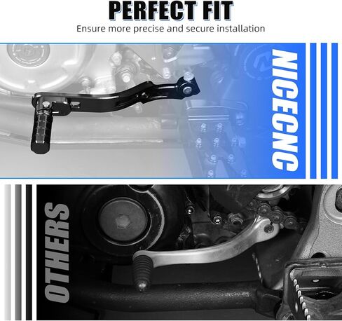 NICECNC Folding ATV Gear Shift Lever Compatible with Yamaha Raptor 700R 2013 2014 2015 2016 2017 2018 2019 2020-2026, Billet Aluminum CNC Machined, Package Included 1x Shift Level Pedal Black in Kuwait