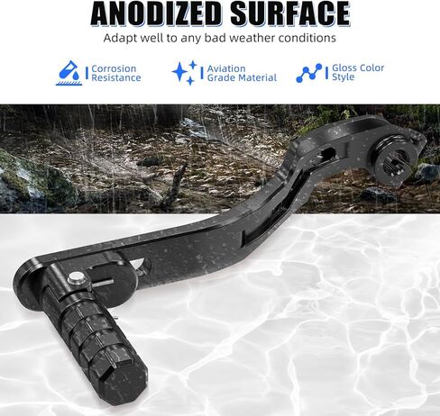 NICECNC Folding ATV Gear Shift Lever Compatible with Yamaha Raptor 700R 2013 2014 2015 2016 2017 2018 2019 2020-2026, Billet Aluminum CNC Machined, Package Included 1x Shift Level Pedal Black in Kuwait