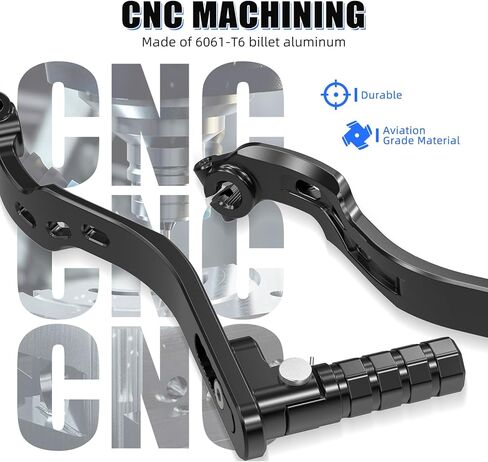 NICECNC Folding ATV Gear Shift Lever Compatible with Yamaha Raptor 700R 2013 2014 2015 2016 2017 2018 2019 2020-2026, Billet Aluminum CNC Machined, Package Included 1x Shift Level Pedal Black in Kuwait