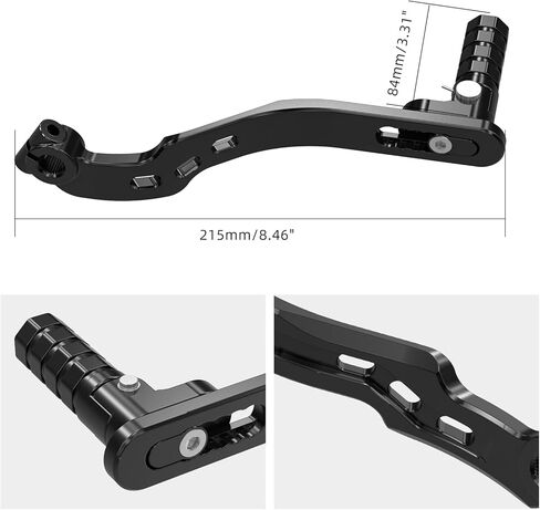 NICECNC Folding ATV Gear Shift Lever Compatible with Yamaha Raptor 700R 2013 2014 2015 2016 2017 2018 2019 2020-2026, Billet Aluminum CNC Machined, Package Included 1x Shift Level Pedal Black in Kuwait
