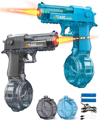 Electric Water Gun for Kids & Adults, Automatic Squirt Gun with LED Lights, High Capacity Water Tank, Rechargeable/Powerful Continuous Firing Water Blaster for Summer Pool Beach Outdoor Toys in Saudi Arabia