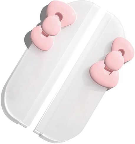 2Pcs 18.5 x 7.5cm Car Side Mirror Rain Cover, PVC Car Rearview Mirror Rain Eyebrow, Cartoon Cute Streamline Mirror Rain Visor Eyebrow with Pink Bow for Cars and Others in Kuwait