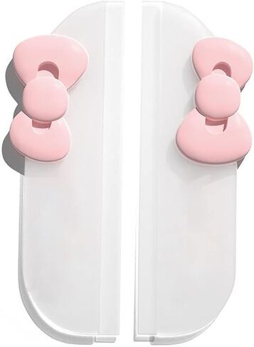2Pcs 18.5 x 7.5cm Car Side Mirror Rain Cover, PVC Car Rearview Mirror Rain Eyebrow, Cartoon Cute Streamline Mirror Rain Visor Eyebrow with Pink Bow for Cars and Others in Kuwait