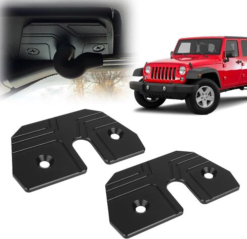 طقم إصلاح واقي الشمس من الألومنيوم لمشابك Jeep Sun Visor المتوافقة مع Jeep Wrangler JK 2018 & JL 2018-2023 & Gladiator 2020-2023، ترقية قطع الغيار علم الولايات المتحدة، قطعتان in Kuwait
