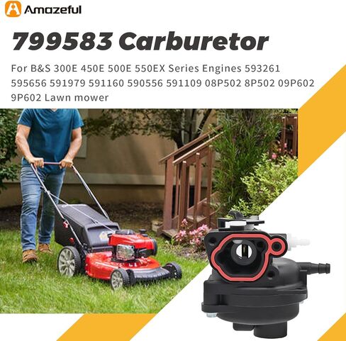 799583 Carburetor for B&S 300E 450E 500E 550EX 500 125cc 140cc 08P502 8P502 09P602 9P602 Lawnmower Engine Replace 593261 595656 590556 591160 in Saudi Arabia
