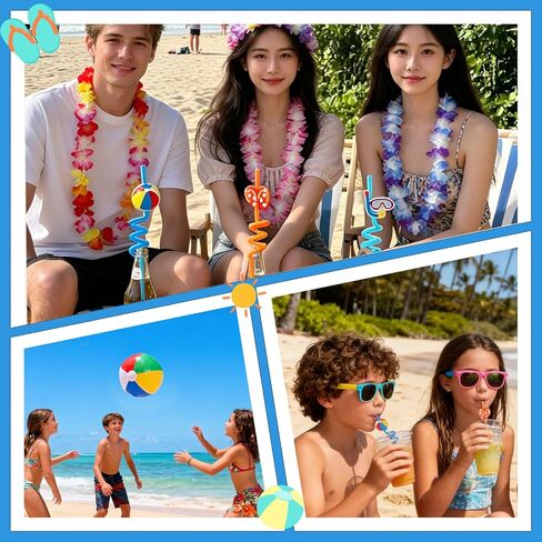 140 PCS Pool Party Favors and Beach Toys for Kids 4-8 8-12, Summer Pool Toys for Kids with Beach Balls, Sunglasses, Crystal Shells, More for Pool Birthday Party Favors End of Year Student Gifts in Saudi Arabia