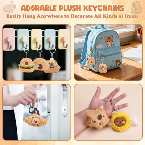 WYZOID 24 PCs Kids Keychains, Cute Plush Keychains, Funny Plush Backpack Charms, Perfect for Birthday Gifts, Back-to-School Goodie Bags, Classroom Prizes, Party Favors in Saudi Arabia