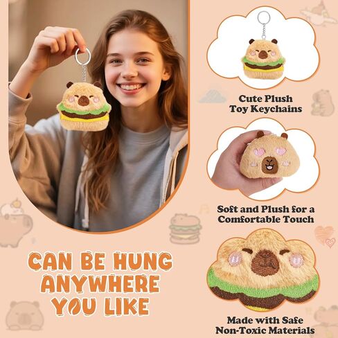 WYZOID 24 PCs Kids Keychains, Cute Plush Keychains, Funny Plush Backpack Charms, Perfect for Birthday Gifts, Back-to-School Goodie Bags, Classroom Prizes, Party Favors in Saudi Arabia